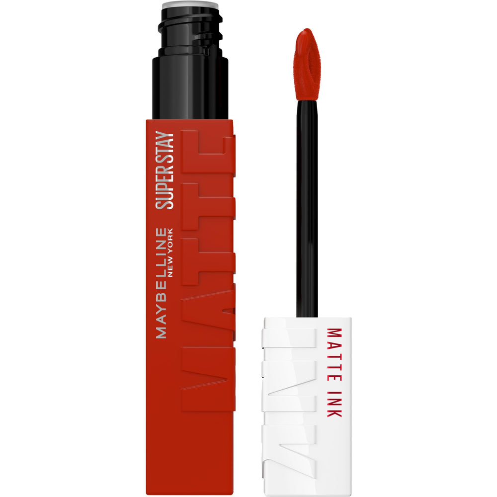 Maybelline Super Stay Matte Ink appliateur-flèche Ground-Breaker, précision et tenue longue durée.