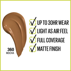 Maybelline Super Stay – teinte-mocha: couleur naturelle pour un teint homogène.