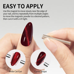 Coffret MAYCHAO Cat Eye Burgundy: présentation et vernis de qualité.