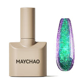 MAYCHAO Vernis Gel Chameleon vert-violet en bouteille pour une manucure éclatante.