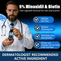 Biotine, Batana et Romarin présents dans Mayferte Minoxidil pour soin ciblé.