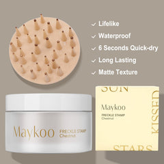 MAYKOO brosse poils varies – texture realiste des taches sur le visage.