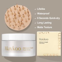 MAYKOO Freckle Cushion couleur brun naturel adaptée.