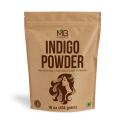 MB Herbals Indigo Poudre: feuilles Indigofera pour coloration naturelle bleu profond des cheveux