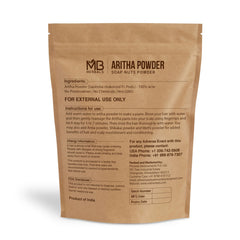 Texture poudre Aritha de MB Herbals, idéale pour les mélanges faits maison shampoing et après-shampoing.