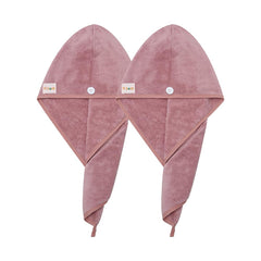 M-bestl serviette cheveux microfibre avec bouton, absorption douce.