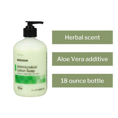 McKesson Lotion mains antimicrobienne Aloe, douceur et hydratation après le lavage.