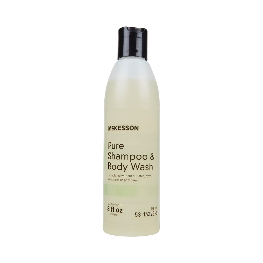 McKesson Pure: bouteille 2-en-1 pour cheveux et corps, pratique et polyvalente.