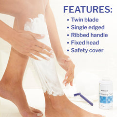 Poignee antiderapante McKesson pour un rasage controle et confortable.