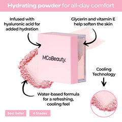 Ingrédients hydratants hyaluronique, glycérine et vitamine E avec MCoBeauty.