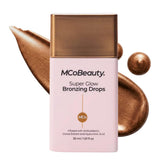 MCoBeauty Super Glow Bronzing Drops — flacon lumineux pour un teint doré naturel.
