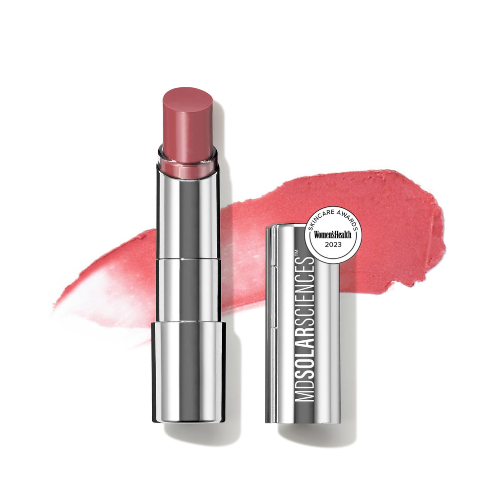 Baume a levres MDSolarSciences SPF30 en tube rose, protection et couleur naturelle.