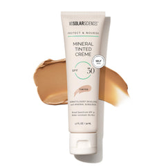 MDSolarSciences crème teintée minérale en flacon, fini naturel et léger pour le teint.