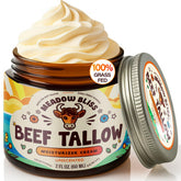 Meadow Bliss Beurre de Boeuf pour la peau – texture fouettée pour hydrater le visage en douceur.