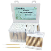 Meanhoo coton-tiges bio dans étui, usage quotidien organisé.
