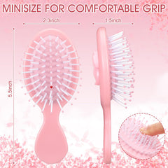 Meanplan brosse cheveux mini-coquette rose dents espacées facilitant le démêlage.