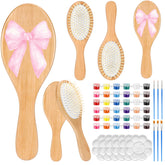 Meanplan ensemble brosses cheveux bois à peindre: personnalisation créative pour votre routine capillaire.