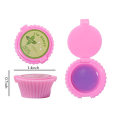 Baume à lèvres cupcake lavande mini Mebtmel, parfum léger pour moments de douceur.