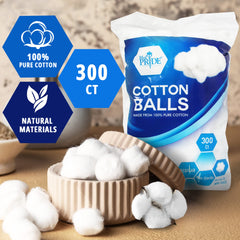 MED PRIDE Boules coton pur visage démaquillage et soins quotidiens