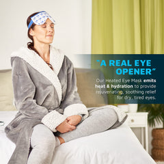 Compresse yeux Medcosa aux graines de lin chaudes pour relaxer les yeux.
