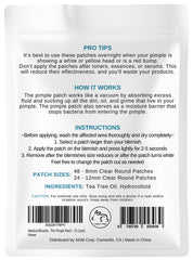 Pastilles hydrocolloïdes Medical Miracles pour acné: couverture discrète toute la journée