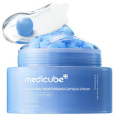 Medicube Capsule Cream bottle closeup showing long-lasting hydration potential