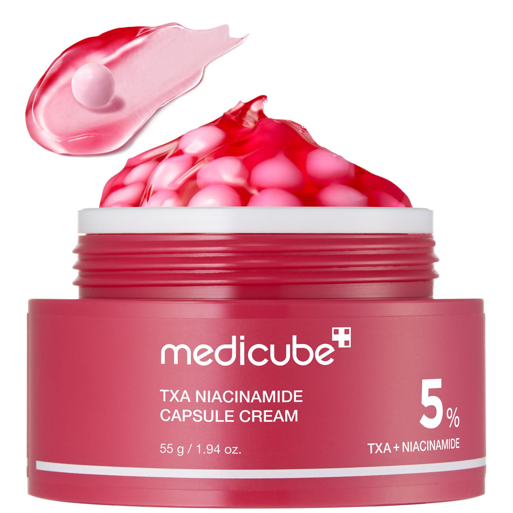 Medicube Capsule Cream TXA+Niacinamide: verse TXA pour teint plus uniforme.