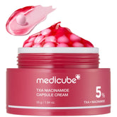 Medicube Capsule Cream TXA+Niacinamide: verse TXA pour teint plus uniforme.