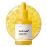 Medicube Kojic Acid Turmeric Clarifying Serum bottle pour shows brightening potential