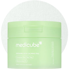 Medicube pastilles tonifiantes Exosome CICA arbre-a-the, apaisent peaux sensibles.