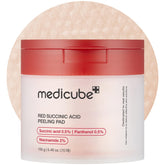 medicube tampons exfoliants acide succinique rouge: exfoliation ciblée pour peau nette