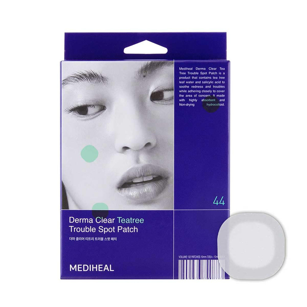Mediheal Derma Clear pansement arbre à thé boîte: couverture discrète pour imperfection cutanée.