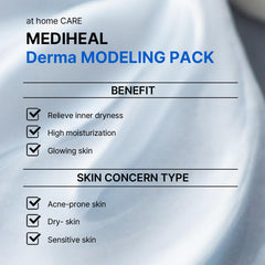Mediheal Derma Modeling Pack kit spa maison, routine rapide et efficace pour le soin.