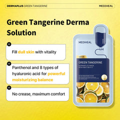 Essence hydratante Mediheal Dermaplus Green Tangerine pour nourrir et revitaliser la peau.
