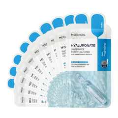 Mediheal Hyaluronate Watermide mask front view with eco-friendly packaging for daily hydration.