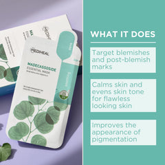 Mediheal Madecassoside – masque-visage en action, ajustement sur les contours.
