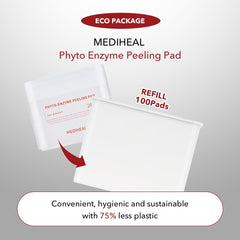 Close-up of pad texture showing gentle exfoliation by Mediheal Phyto Enzyme Pad.