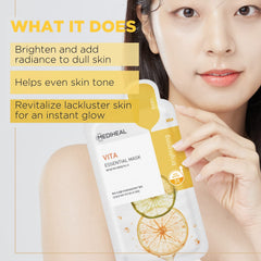 Mediheal Vita Essential: vitamine-active pour une peau plus lumineuse.