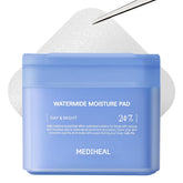 Mediheal Watermide Pad disque coton carré pour hydrater et rafraîchir.