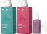 Medix 5.5 crème retinol corps en pompe, peau lisse et hydratée.