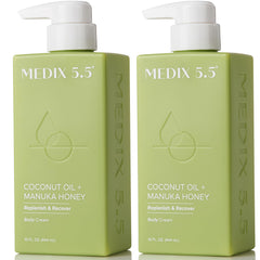 Medix 5.5 Crème visage coco Manuka pour hydratation douce et nourrissante.