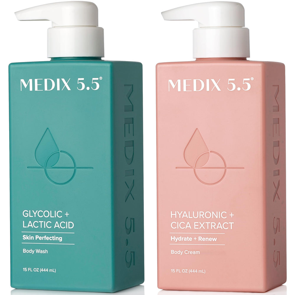 Medix 5.5 – mousse exfoliante visage et corps pour peau plus fraîche.