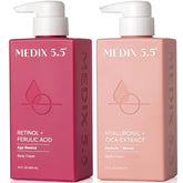 Medix 5.5 Retinol Body Lotion, bouteille élégante, peut aider à raffermir et lisser la peau.