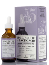 Medix 5.5 sérum acide glycolique en flacon, exfoliation en douceur.