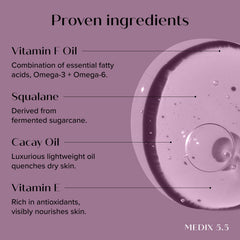 Medix 5.5 Vitamin F booster being applied to skin for softness.
