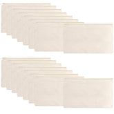 Meekoo lot de 16 pochettes en toile beige pour cosmétiques et petits objets