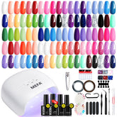 MEFA kit vernis gel avec lampe LED 72W pour séchage rapide et efficace