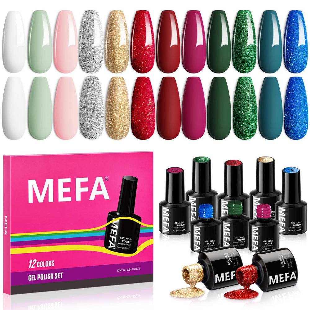 MEFA vernis gel rouge Bourgogne pour un look élégant et durable.