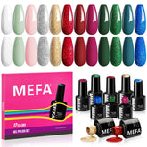 MEFA vernis gel rouge Bourgogne pour un look élégant et durable.