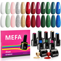 MEFA vernis gel rouge Bourgogne pour un look élégant et durable.